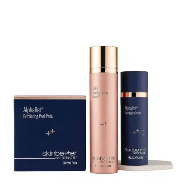 Even Glow Regimen by Skinbetter Science, sold at SpaRx Medical Aesthetics in Thonotosassa