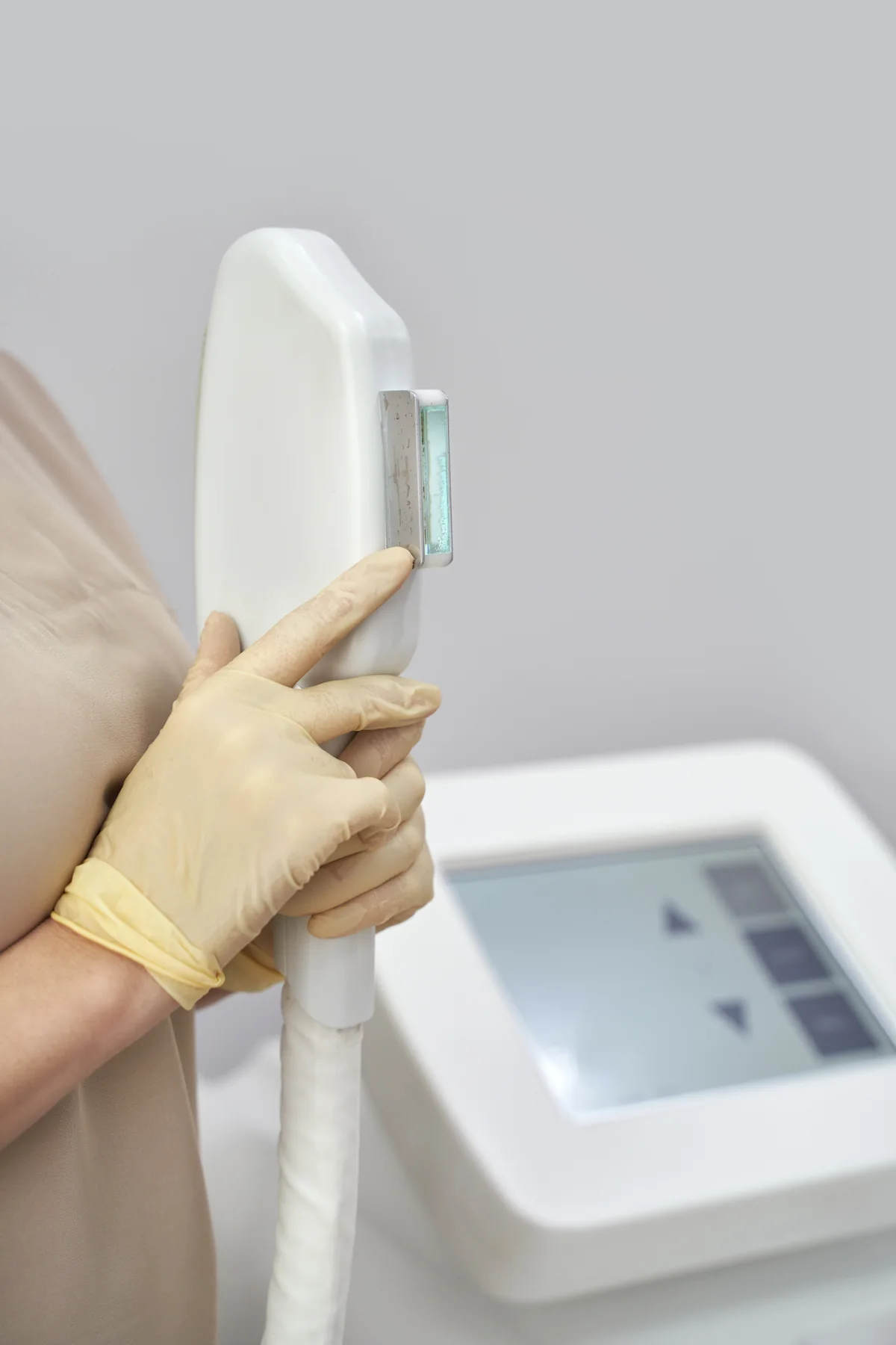 A laser specialist preparing a BroadBand Light BBL photofacial with protective eyewear at SpaRx Medical Aesthetics in Thonotosassa, FL.