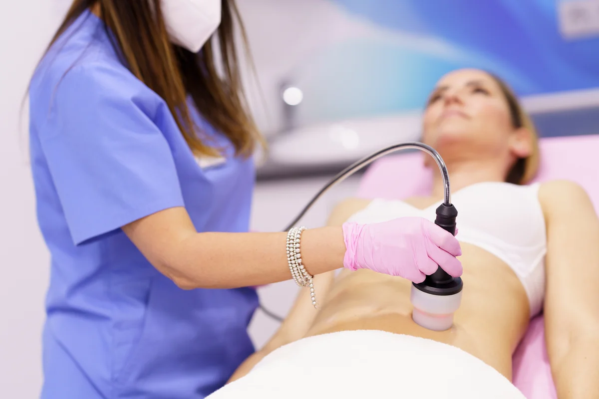 Cellulite reduction therapy on the thigh at a Thonotosassa medical spa near Tampa