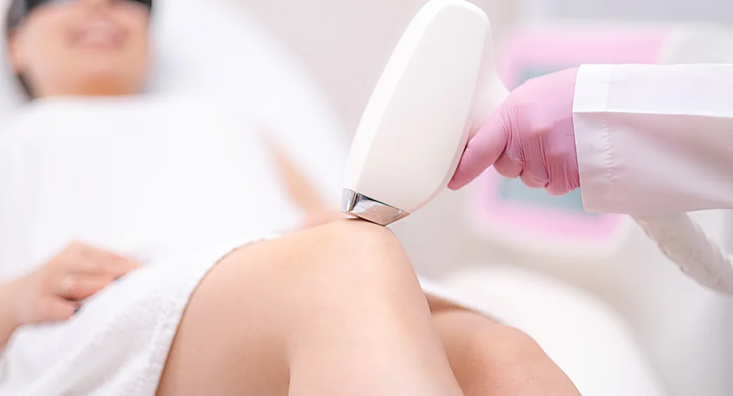 Laser hair removal on the legs at a Thonotosassa, FL medical spa
