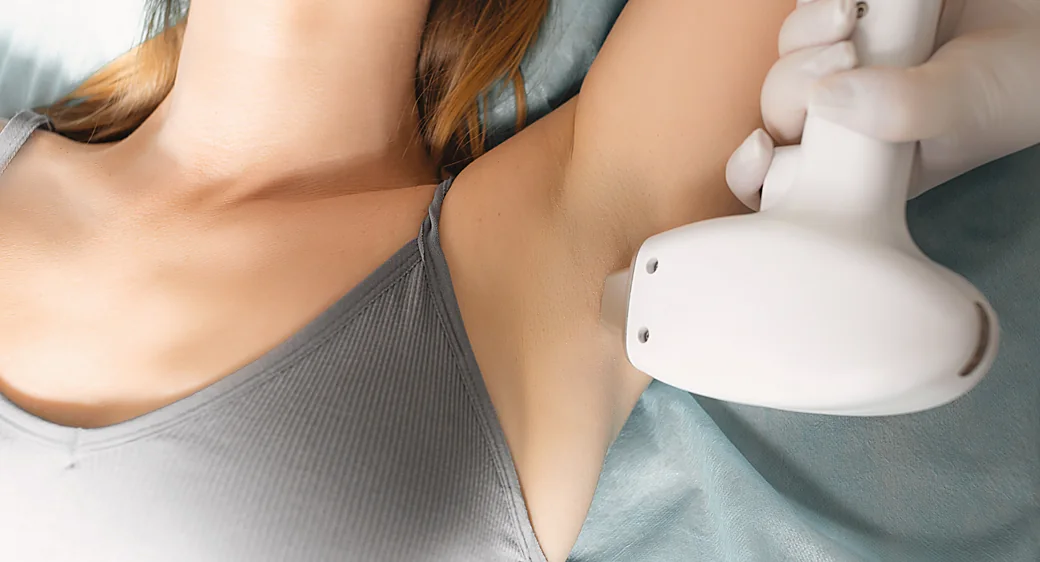 Smooth underarm after laser hair removal at a Thonotosassa, FL medical spa