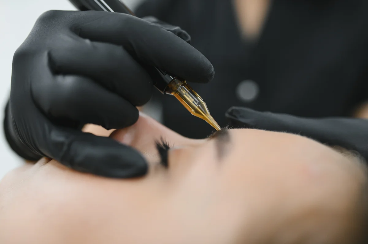 Microblading eyebrow treatment at a Thonotosassa medical spa near Tampa
