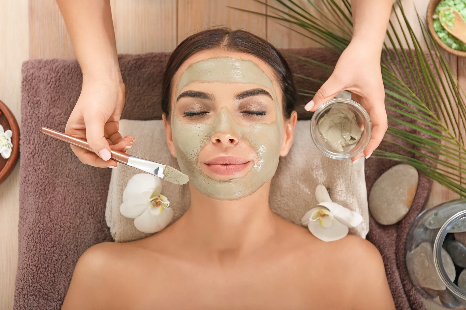 A hydrating mask applied at the end of a SpaRx Signature Facial at SpaRx Medical Aesthetics in Thonotosassa, FL