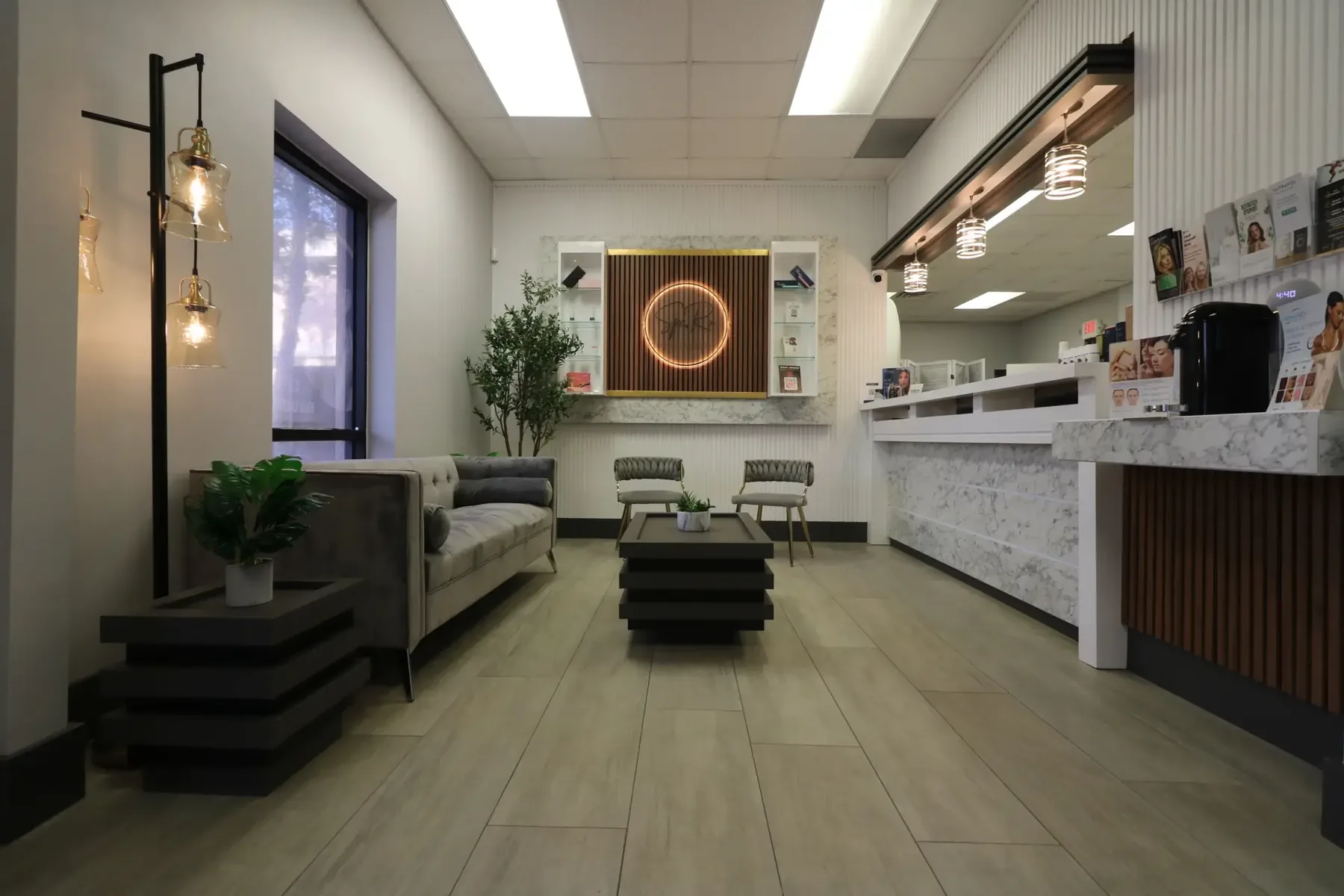 SpaRx Medical Aesthetics waiting room in Thonotosassa, Florida